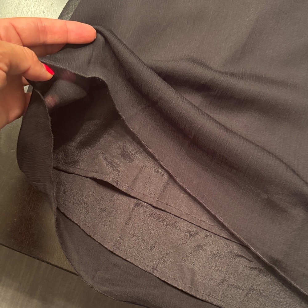 Source Unknown Charcoal Ruffle Blouse - image 3